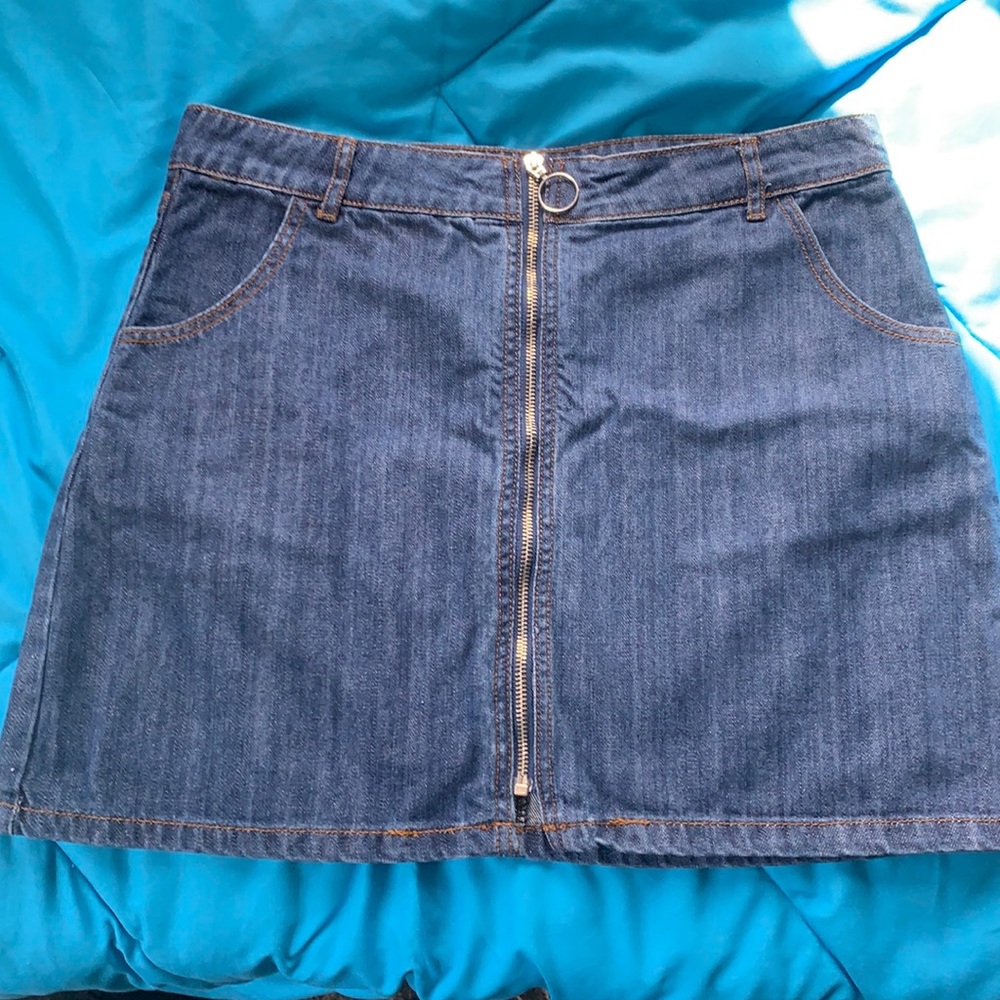 Zip up Jean skirt